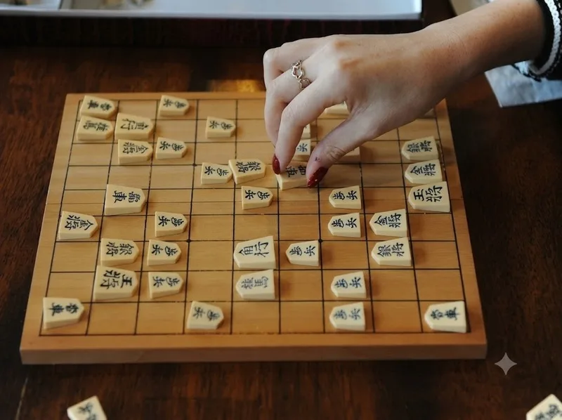 Cờ shogi Nhật Bản là trò chơi trí tuệ truyền thống với luật thả quân độc đáo.
