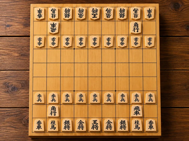 Bàn cờ shogi Nhật Bản gồm 81 ô với tám loại quân có cách di chuyển riêng.